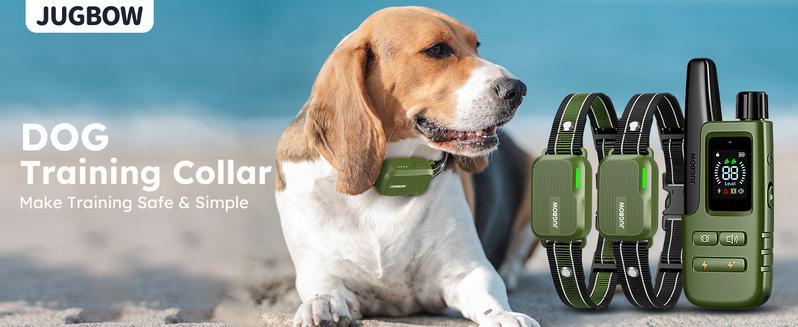 Jugbow Dog Collar 2 Dogs 4200FT Dog Training Collar with Remote, IPX7 Waterproof E Collar for Dogs Training Outdoor Rechargeable Collars for Dogs (10-120lbs)