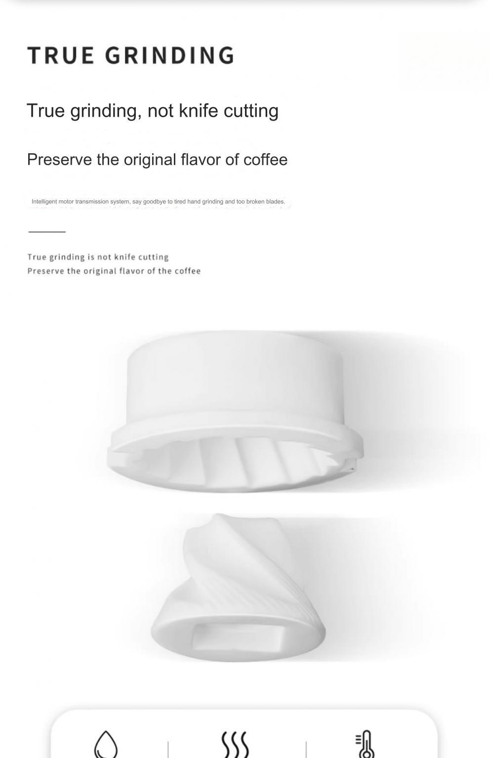 Portable Electric Coffee Grinder,Coffee Making Tool, 1 Count USB Rechargeable Coffee Bean Grinder