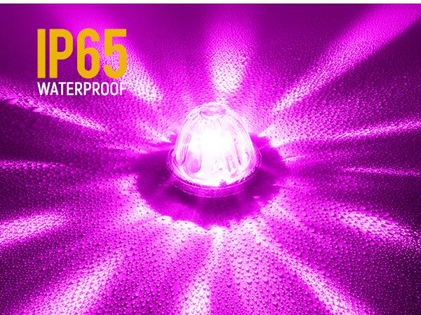 Partsam 2Pcs Dual Color Amber/Purple LED Glass Lens Watermelon Lights, Turn Signal Marker Lights with Stainless Steel Bezel For  Trucks Tailers