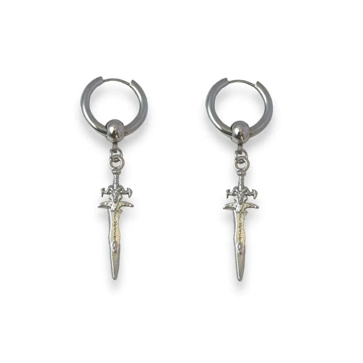 Dagger Dangle Drop Earrings for Men Women Streetwear Punk Hip Hop Unisex Style