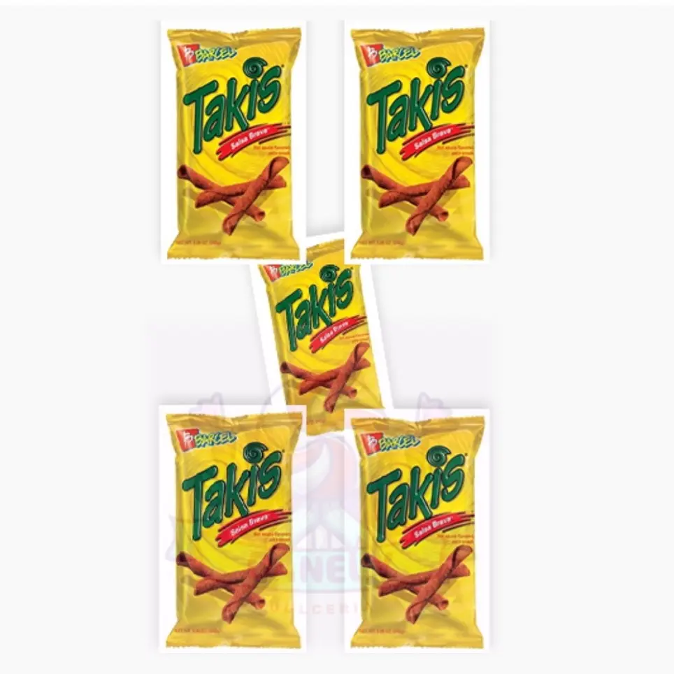 Barcel Takis Salsa Brava (5 Pack) Snack Chips - Spicy and Flavorful