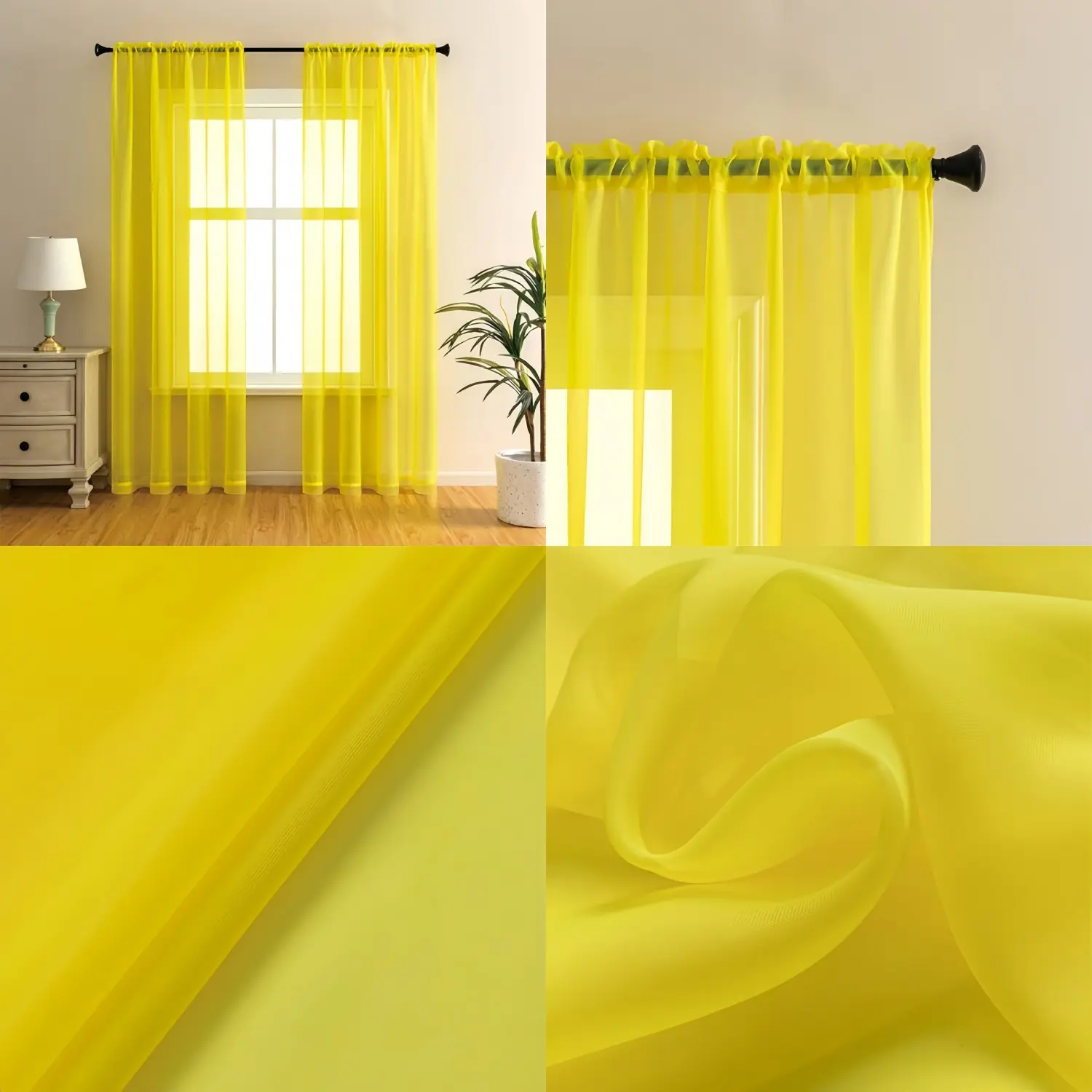 2 Pieces of Special Yarn Rod, Multiple Colors, Romantic Door Curtain, Sheer Door Curtain, Suitable for Living Room and Bedroom Decoration, Home Decor Curtains