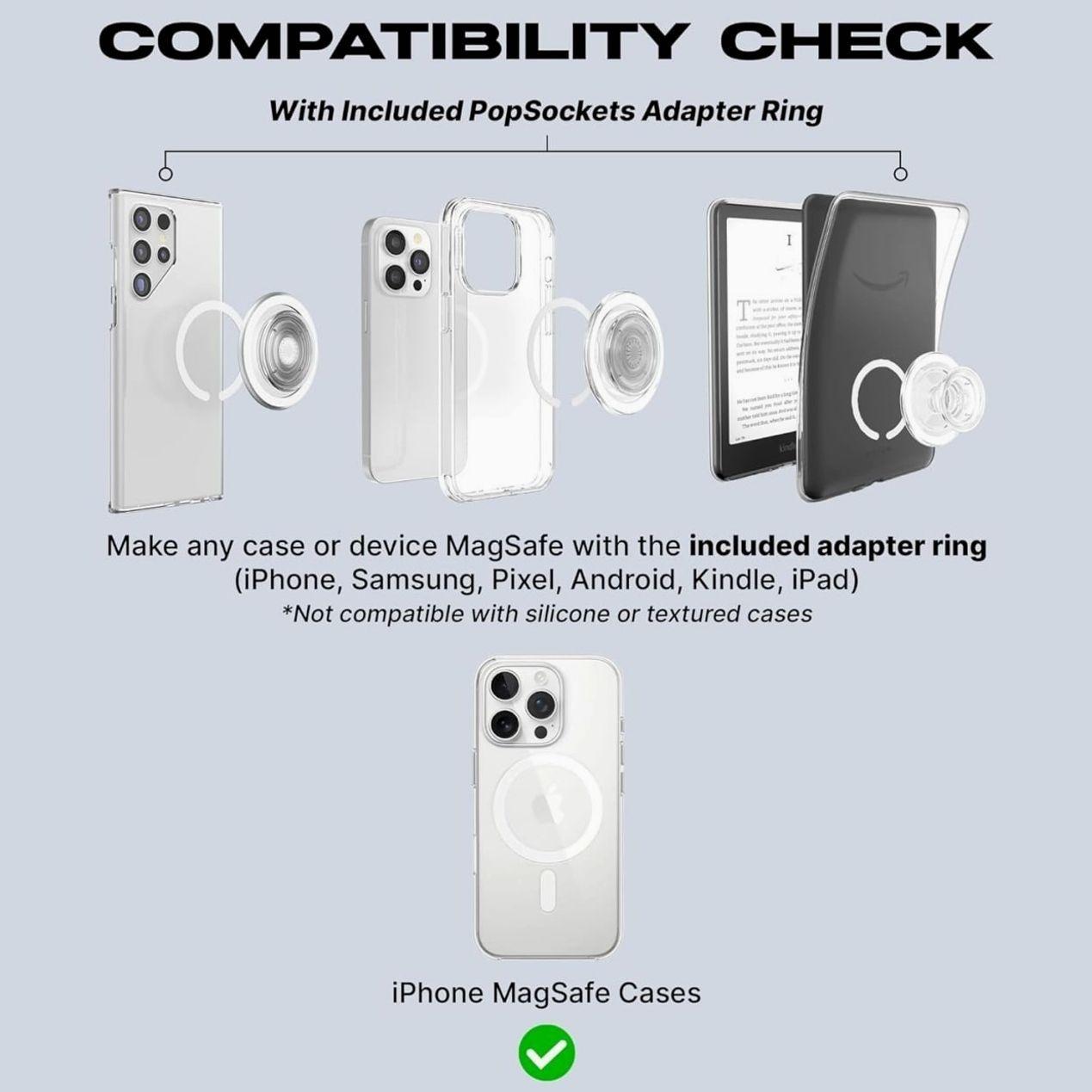 Adorable Cherry Phone Grip – Cute Pink Bow Cherry Pop Socket Phone Holder for iPhone & Android