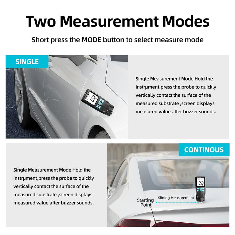 Mileseey MC998 Thickness Gauge Automotive Paint Coating Thickness Detector Auto Repair Tool 0-1500um Iron and NFe Probe Kit Mileseey MC998 Thickness Gauge Automotive Paint Coating Thickness Detector Auto Repair Tool 0-1500um Iron and NFe Probe Kit