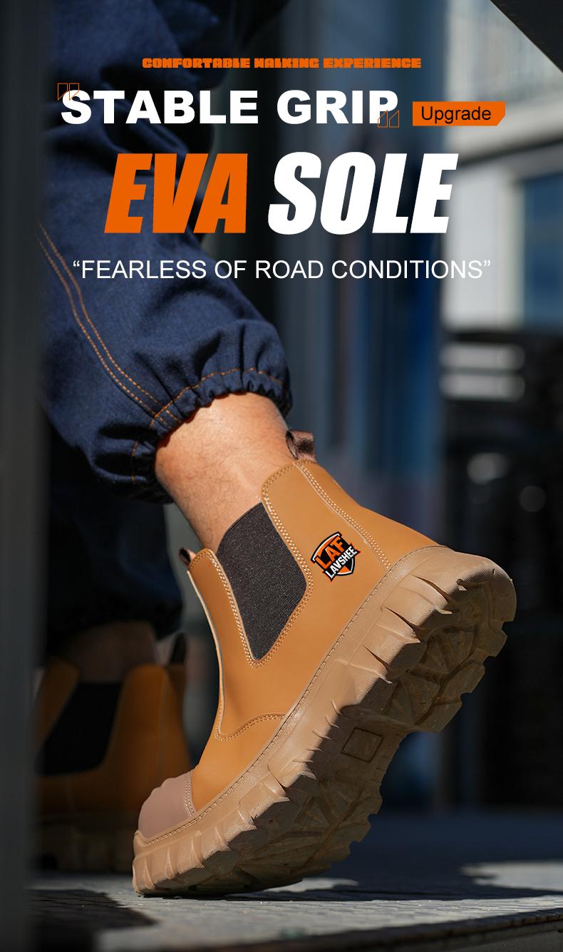 Lightweight steel toe brown anti slip work shoes - splash proof, smash proof, puncture proof, breathable safety shoes SpringStatements