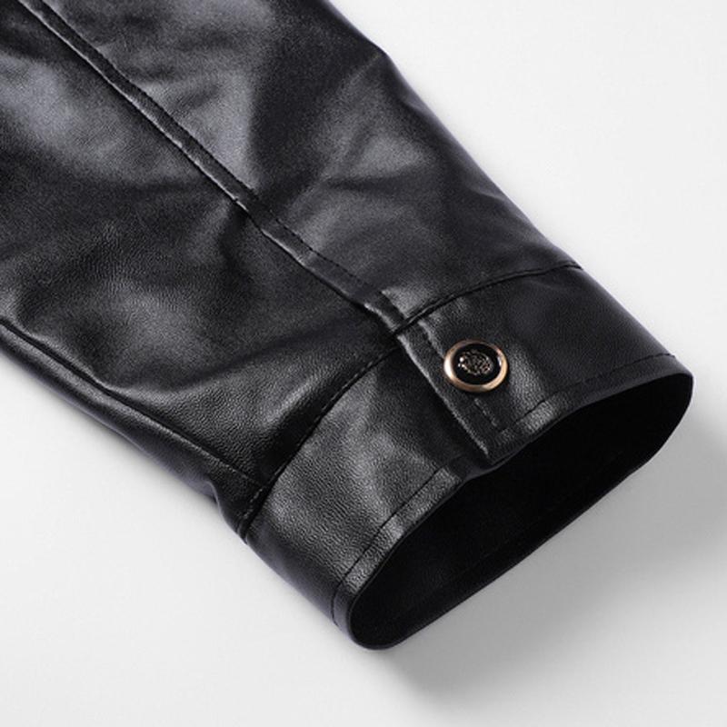 Men's Winter Casual Fleece Lined Warm PU Leather Motorcycle Jacket, versatile street style leather coat suitable for streetwear and everyday casual wear, an ideal gift for boyfriend or husband. Men's Winter Casual Fleece Lined Warm PU Leather Motorcycle Jacket, versatile street style leather coat suitable for streetwear and everyday casual wear, an ideal gift for boyfriend or husband.