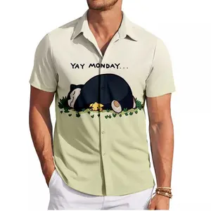 Yay Monday Snorlax PKM Hawaiian Shirt | Cool Summer Anime Vibes for Men & Fans