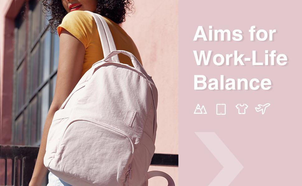 BAGSMART Laptop Bags for College/School,  Classic Backpack Fits 13" & 15.6" Laptops, Water Resistant Lightweight Bags for Work/Travel, Casaul Daily Backpack DealsForYouDays summerwins