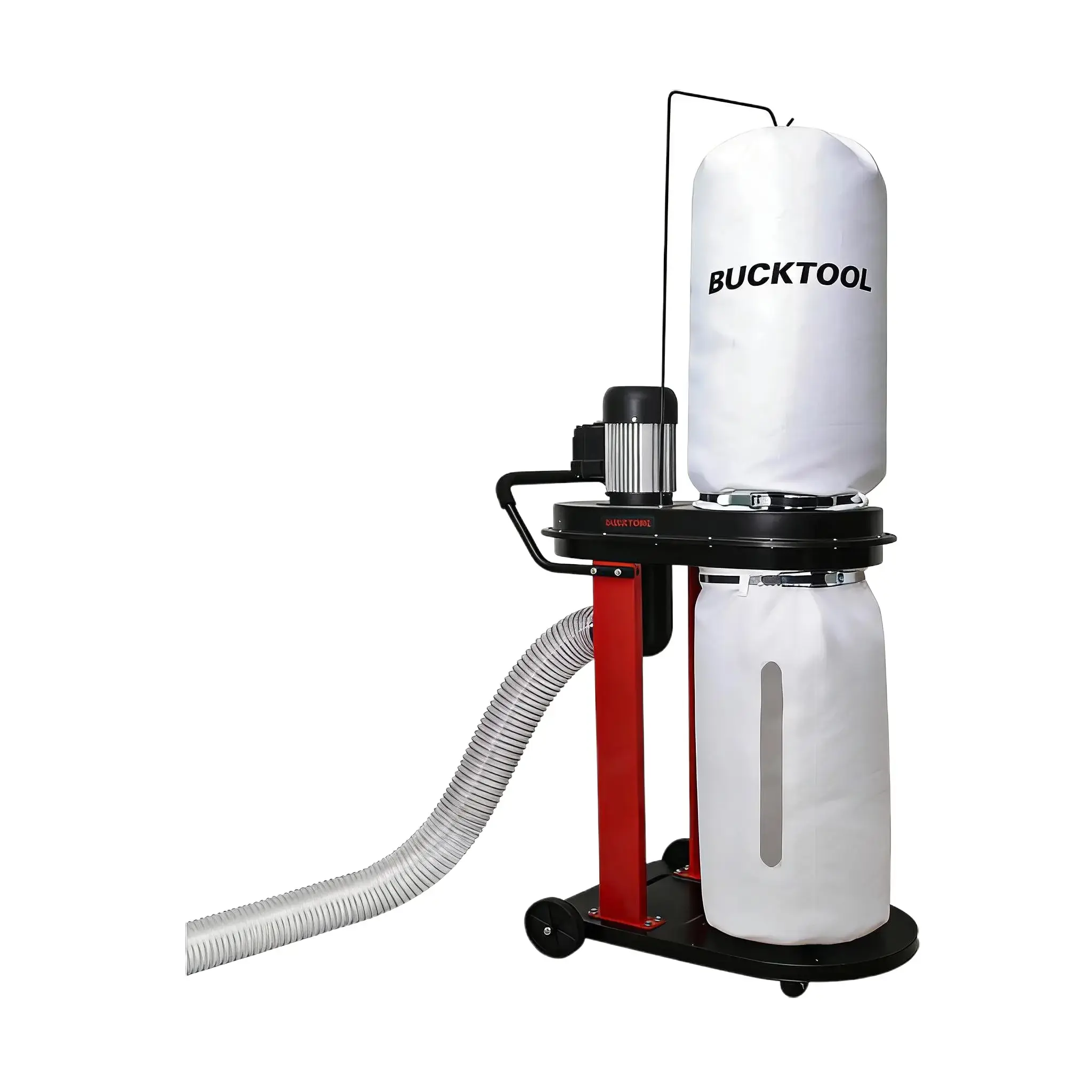 BUCKTOOL 1.2 HP Auto Start 750CFM Wood Dust Collector, 13 Gal with 3 Dust Collection Bags, 5 PCS Reducers, Easy Bag Install & Versatile Size for Woodworking (DC50), Dc50 Model, Dust Control
