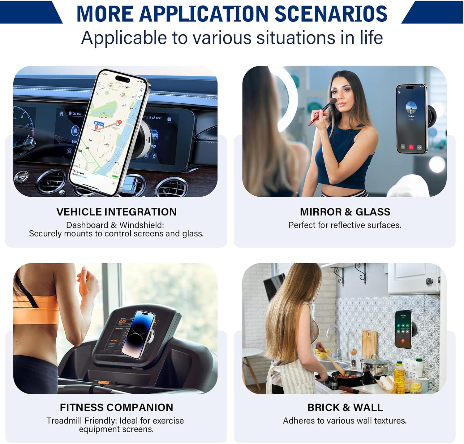 Black Magnetic Phone Holder with Suction Cup, 360° Rotatable Design, Stable & Strong Adsorption, Compatible with 4-7 Inch Smartphones, Ideal for Car & Home Use Black Magnetic Phone Holder with Suction Cup, 360° Rotatable Design, Stable & Strong Adsorption, Compatible with 4-7 Inch Smartphones, Ideal for Car & Home Use