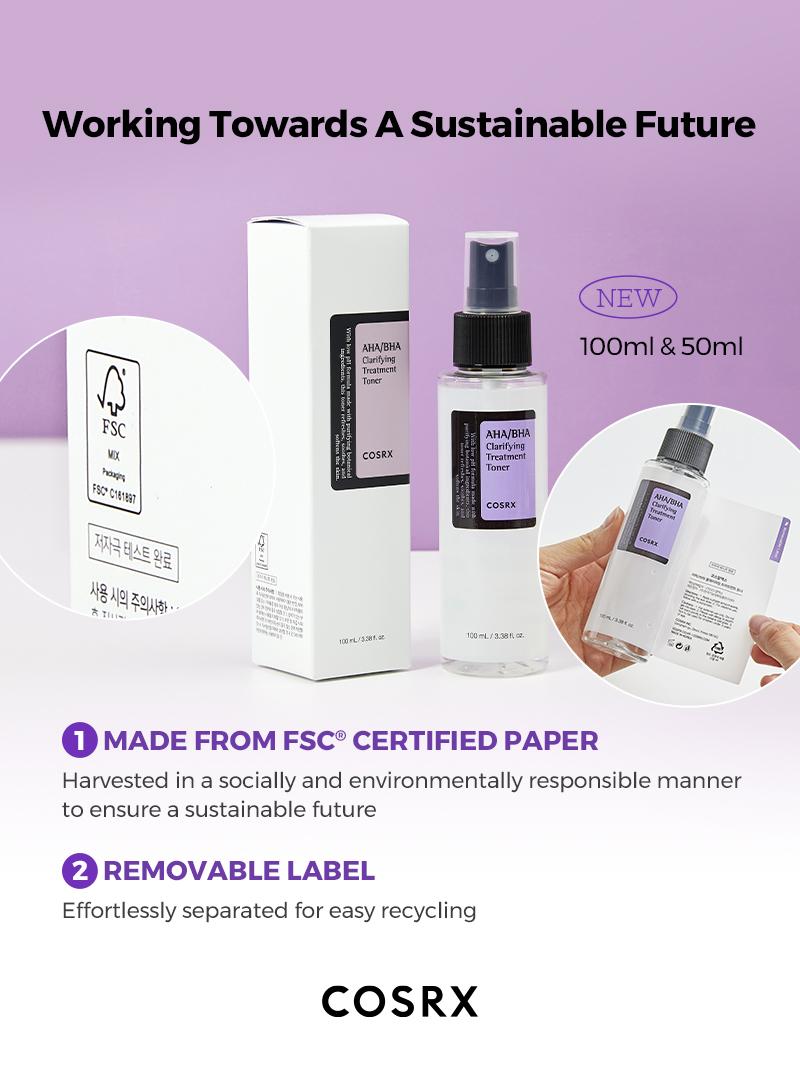 [COSRX Official] AHA/BHA Clarifying Treatment Toner (150ml) | ELIMINATE IMPURITIES, EXFOLIATE & HYDRATE ALL IN ONE STEP,