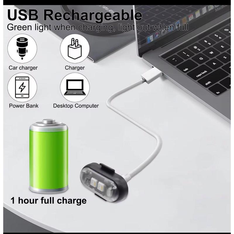 4-Pack Wireless RGB Strobe Lights – Rechargeable, Color-Changing & Velcro-Mountable