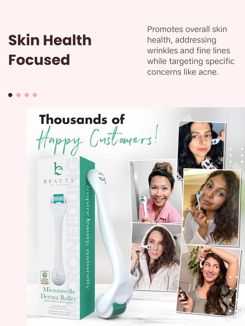 [BEAUTY BY EARTH] Microneedle Roller for Skincare - Acne-Free, Comfortable Design, Ideal for Daily Use