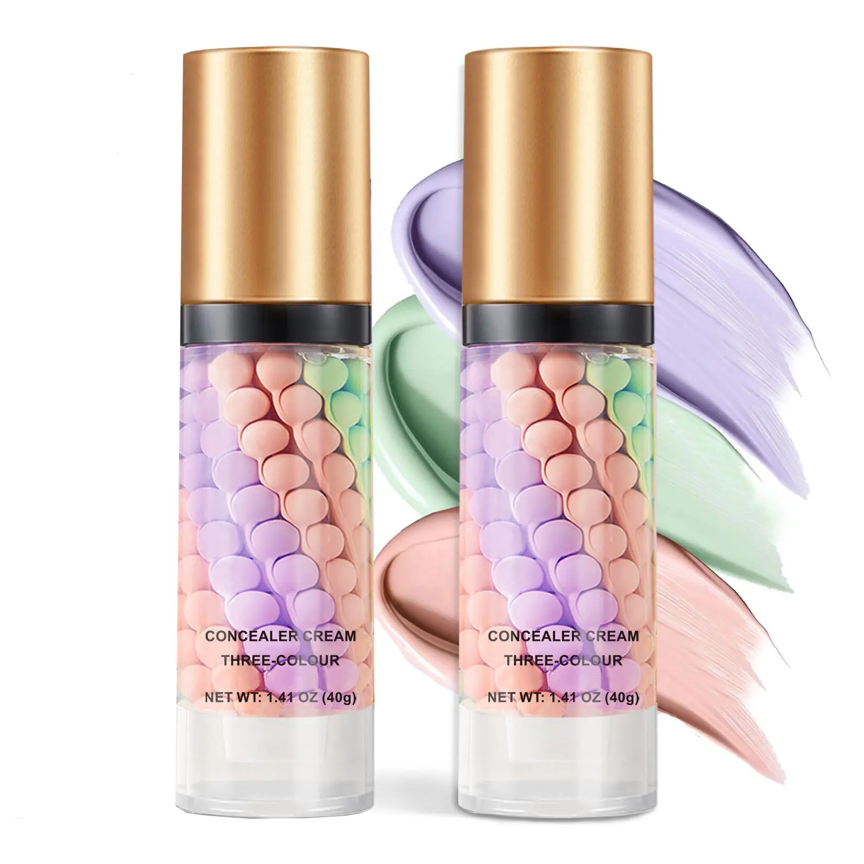 QIUFSSE 2 Pcs 3-in-1 Color Correcting Serum SPF 50 PA+++ , All-in-One Brightening Primer & Moisturizing Sunscreen Facial Sunblock