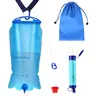 SimPure/WAKIWAKI/MS Compact Durable Emergency Water Filter - 3L BPA-Free Storage Bag, Tree Strap, Hiking Gear, Off Grid Supply, 99.99999% Clarity, Lightweight Reusable Filter, Survival Purifier