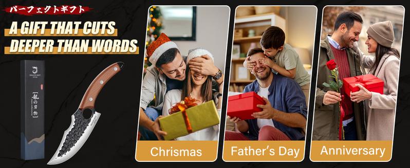 【February Faves】DRAGON RIOT for Meat Cutting, Forged Japanese Style Knife for Cooking - High Carbon and Full Tang - Must Have Knife for Kitchen and  Gift,Christmas Gift