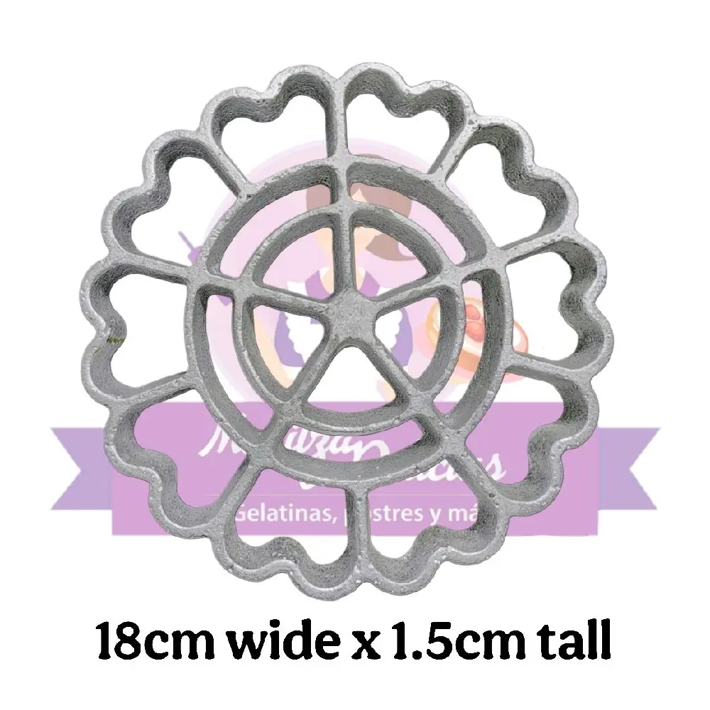 Jumbo Strip Rosette Mold/ Jumbo Molde Buñuelos con Líneas