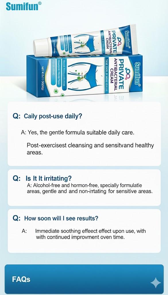 Sumifun Men's Private Cleaning and Care Ointment Anti-itch & Antibacterial 20g Safe for Sensitive Parts Moisturizing Cleanser