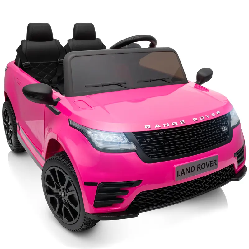 Outfunny 24V 2WD Kids Ride on Car, Licensed Land Rover 2 Seater Electric Car Toys for Toddlers Boys Girls, with Parental Remote, Bluetooth & Music,familyfun