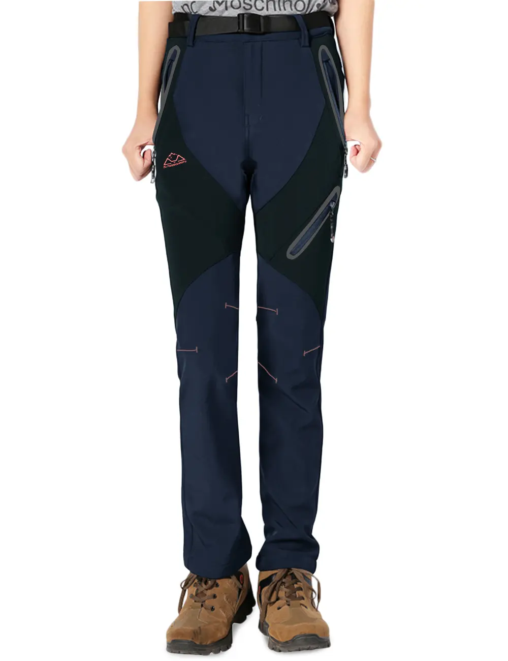 Limited-Time Clearance TBMPOY Women's Snow Pants - Waterproof, Insulated, Warm Fleece Core, Fleece-Lined - for Ski, Hiking, Snowboard - Winter Pants with Pockets (Father's Day Gift)