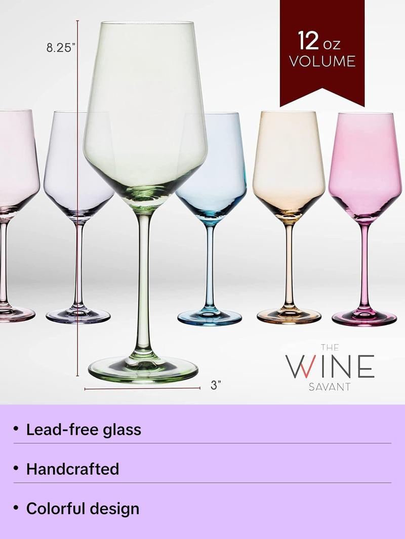 Colored Crystal Wine Glass