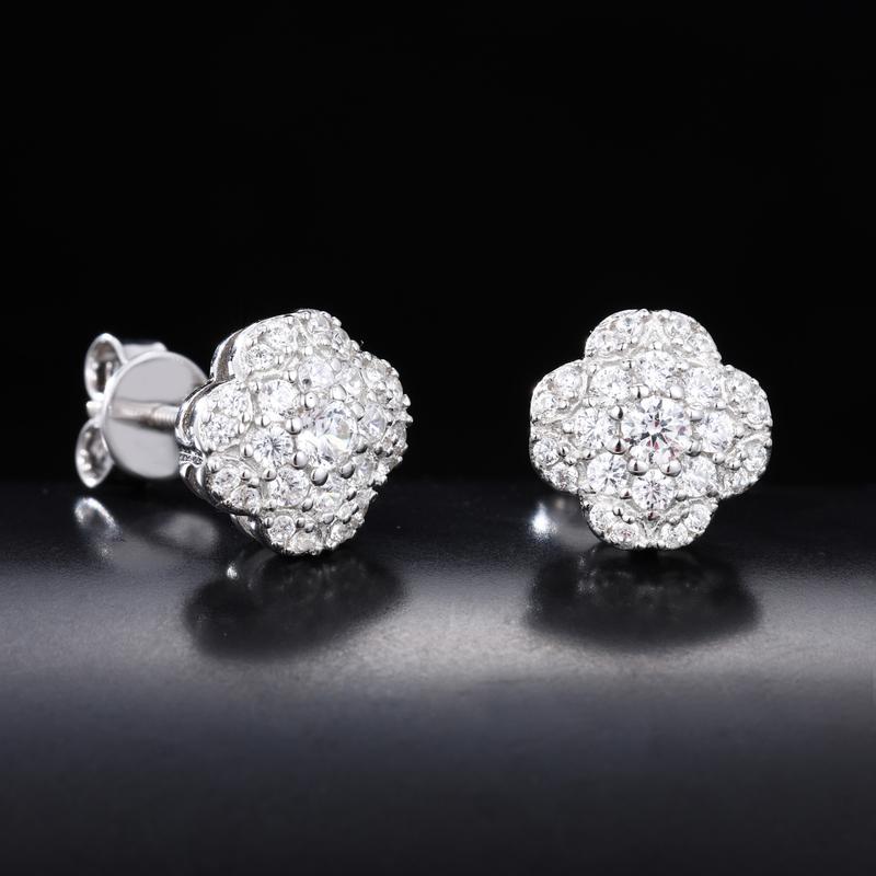 【#E600】Starry Ear Nails UCCIYO Lab-Created Moissanite Earrings For Women S925 Sterling Silver Stud Earring Men Hip Hop Jewelry Couple Gift