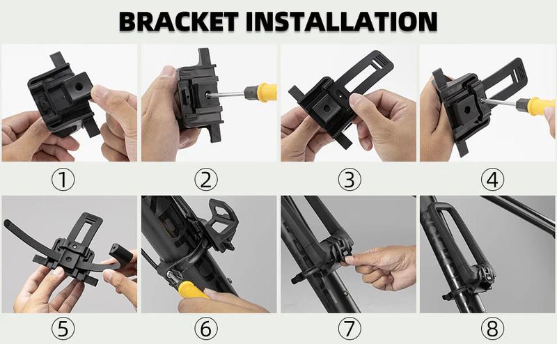ROCKBROS Anti Theft Bike U Lock with Cable Silicone Cover (Max 22.5MM + 1.2M/4Ft Steel Cable + Mounting Bracket)