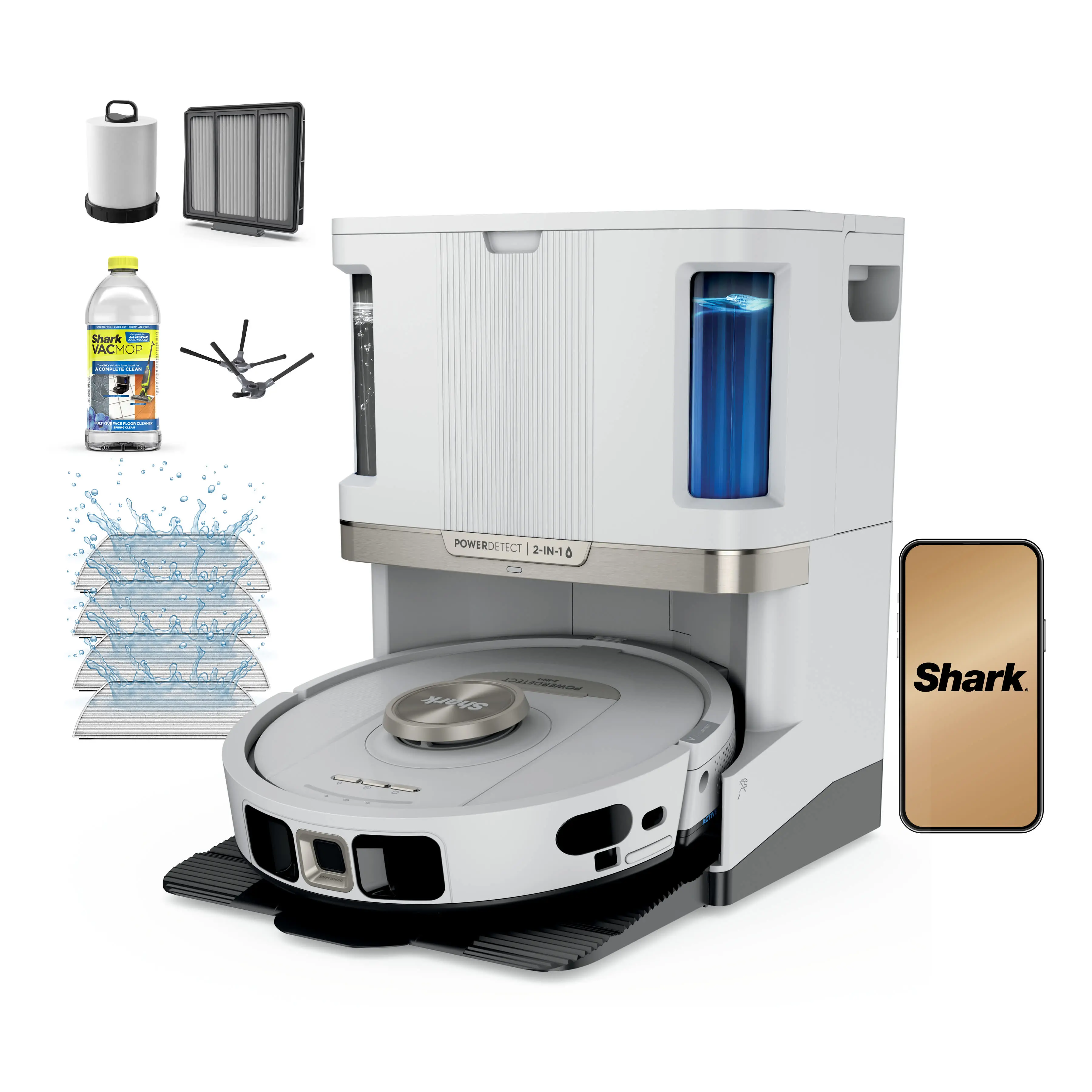 Shark PowerDetect Robot Vacuum and Mop with NeverTouch Base - UR2850ZECA