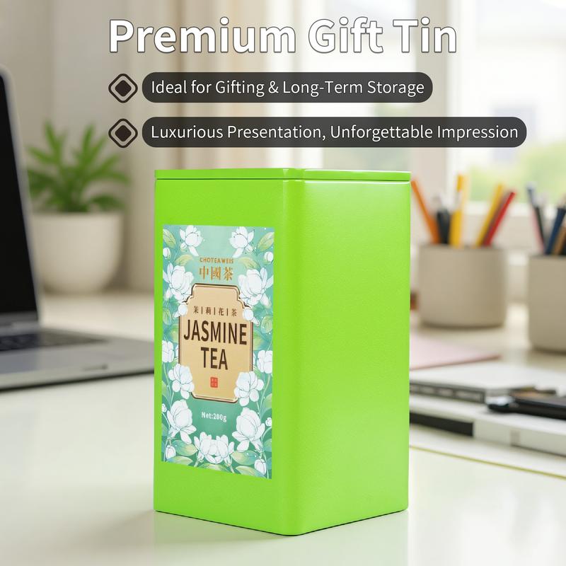 Chinese Style Jasmine Green Tea Loose Leaf Floral Aroma