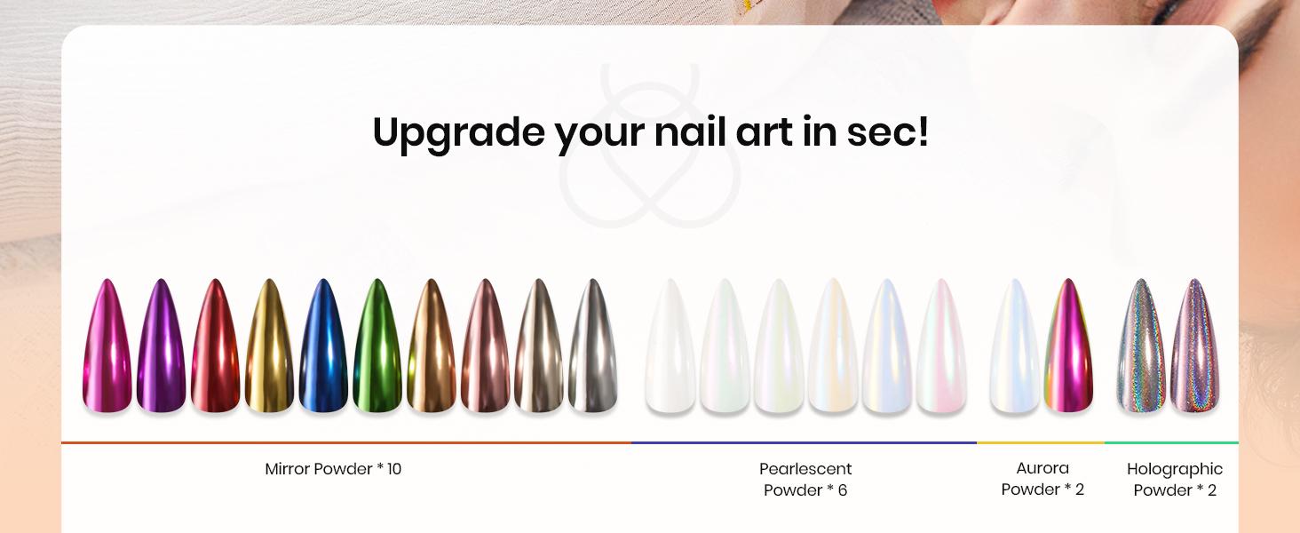 Beetles Metallic Chrome Nail Powder, Metallic nail polish Chrome Powder Mirror Effect Holographic Aurora Nail Art 0.5g/Jar, with Top Coat & Decoration Sealing Gel Black White Gel Polish Beetles Metallic Chrome Nail Powder, Metallic nail polish Chrome Powder Mirror Effect Holographic Aurora Nail Art 0.5g/Jar, with Top Coat & Decoration Sealing Gel Black White Gel Polish