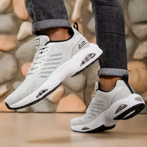 Men’s Casual Running Gym Trainers | Breathable Lightweight Shock-Dampening Non-Skid Athletic Shoes Blue Orange