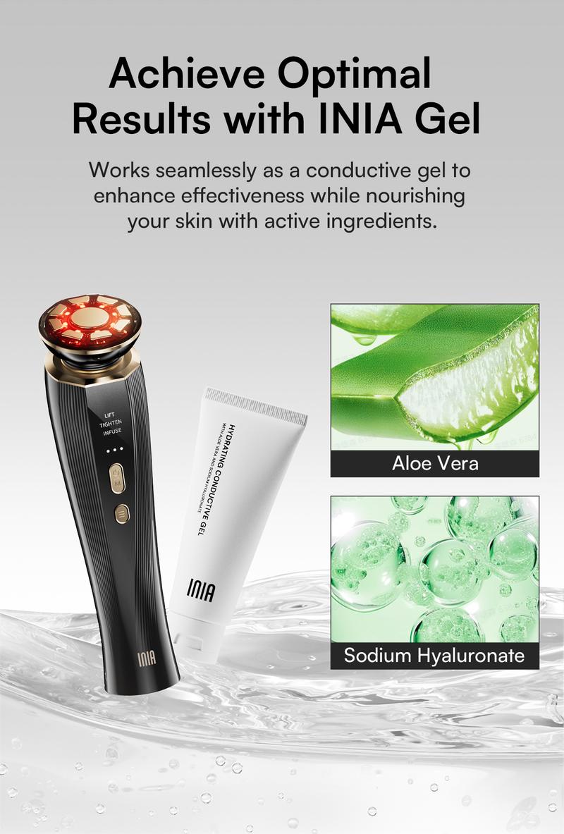 INIA FLARE & LUMIN Facial & Eye Skincare Bundle – 3-in-1 Face + 4-in-1 Eye Beauty Devices for Lifting, Tightening, Reducing Puffiness & Fine Lines,Buy 1 Get 15
