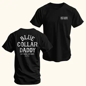 Tee4daddy - Blue Collar Daddy Men's T-Shirt, dad shirt, father day gift, shirt for men, gift for dad, girl dad shirt, menswear outdoorfun
