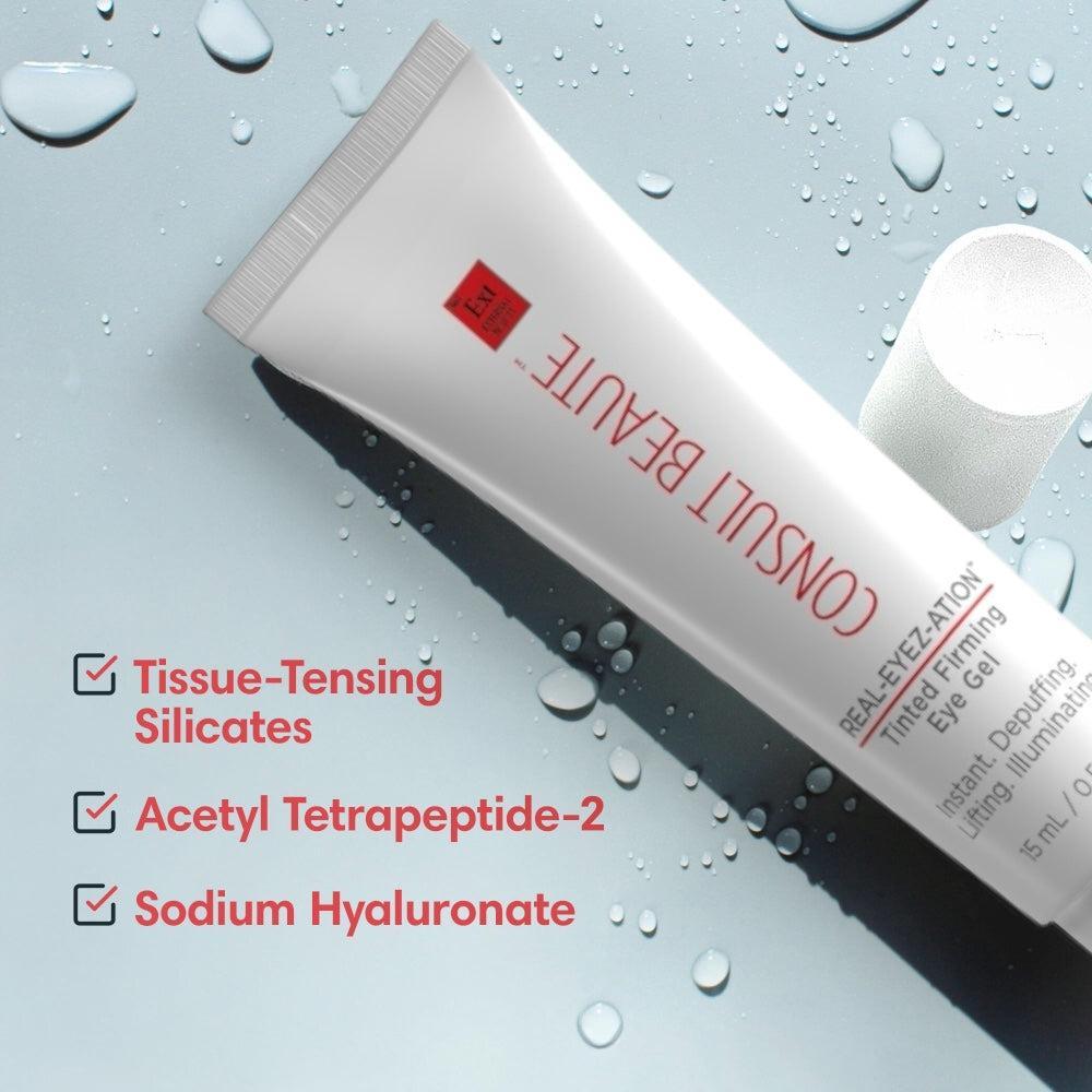 REAL-EYEZ-ATION Tinted Temporary Skin Tightener – Brightening & Smoothing, Firming Eye Gel REAL-EYEZ-ATION Tinted Temporary Skin Tightener – Brightening & Smoothing, Firming Eye Gel