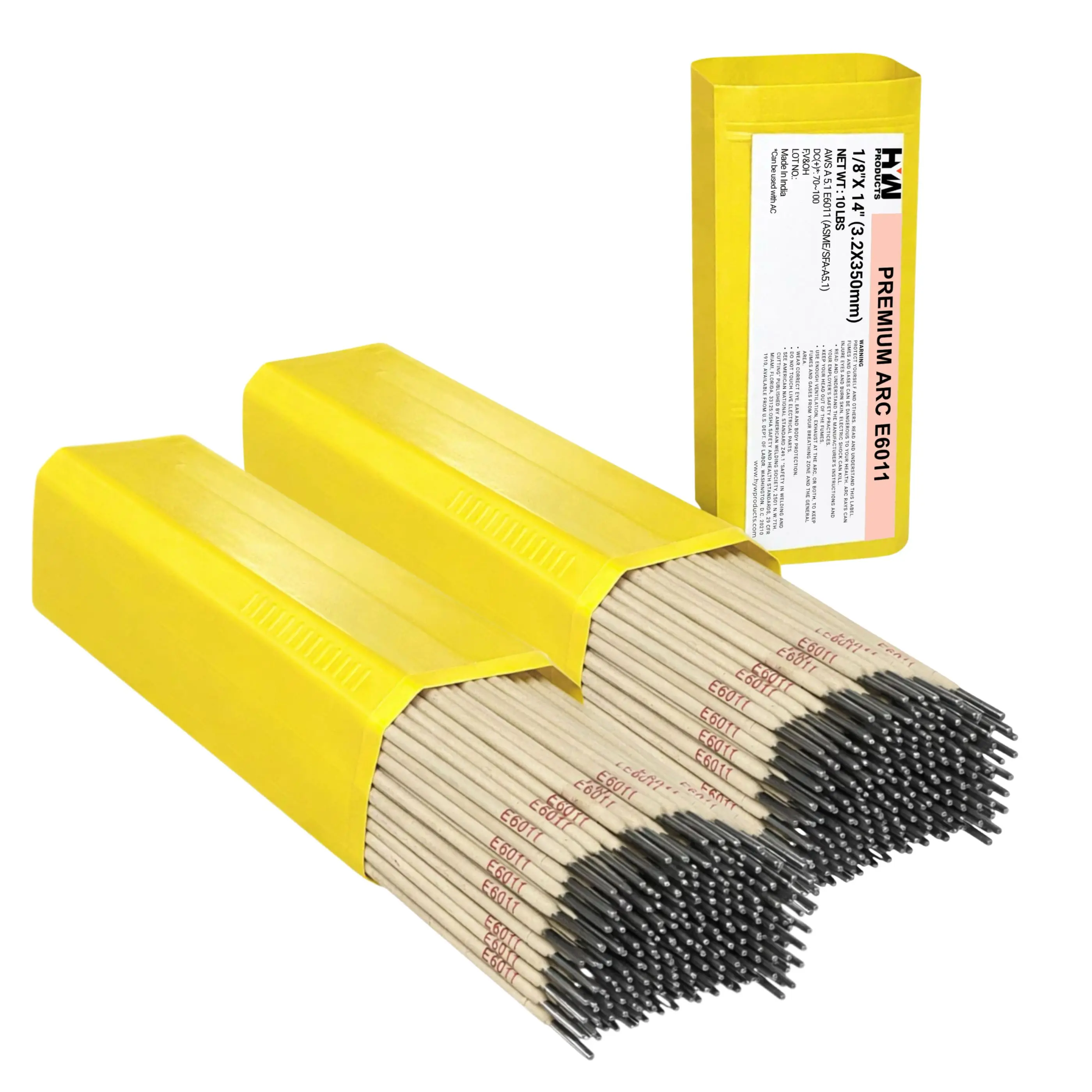E6011 Series Stick Type Premium Arc Welding Rods, 1/8-in 14 In Rods, 10-lb Box, 2PK
