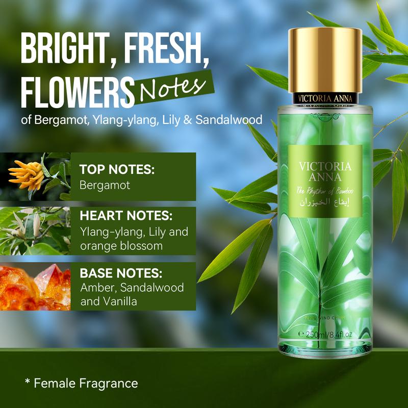 250ml 8.4fl.oz Hair & 4 flavors Body Fragrance Mist for Women - Long-Lasting Perfume, Large Capacity Perfect for Dating, Partiesand Gift Giving