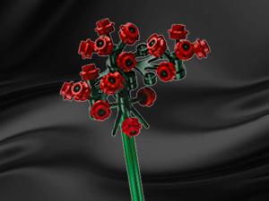 HOGOKIDS Flower Bouquet Building Set 330PCS Black Roses Botanical Plants, Decorative Ornaments, Magnetic Blocks for Home, Christmas, Birthday & Valentine’s Gift for Kids & Adults 8+