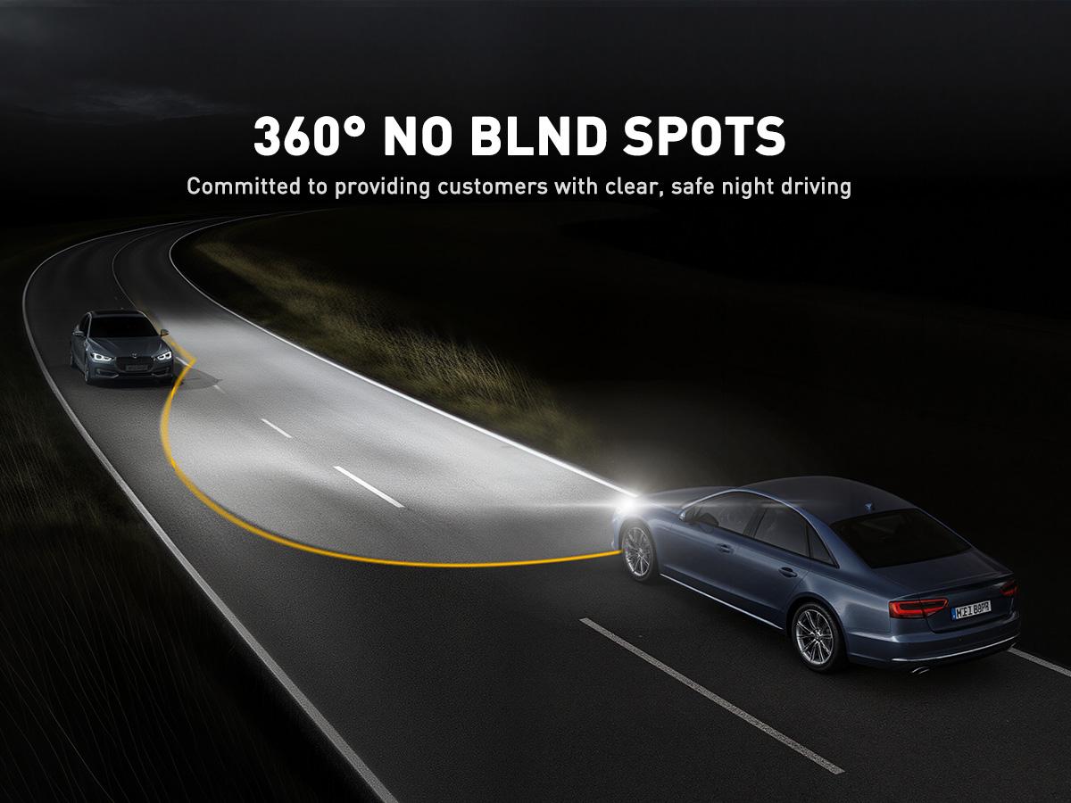 AUXITO Latest D3S D3R LED Headlight Bulbs, 30000Lumens 120W 6000K White 500% Brightness, Xenon HID Replacement Lights, CANbus Ready No Flicker,Plug and Play,Fog Light Bulbs, Pack of 2