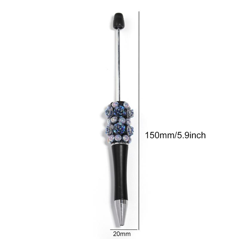 【P206】5pcs Beadable Pens pearl flower shape