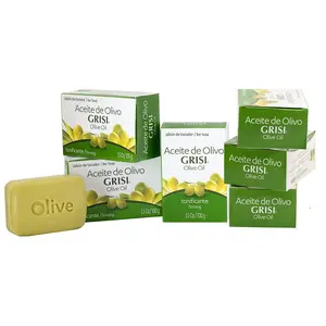 6PACK! Grisi Olive Oil Soap, Natural Soap with Olive Oil and Amino Acids, Helps Moisturize the Skin, Radian Appearance, Firming Effect, Pleasant Scent, 6-Pack of 3.5 Oz Each, 6 Bar Soaps.