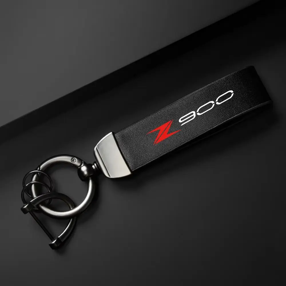 Kawasaki Z900RS Z900 Z900ABS 2017-2022 PU Leather Keychain Holder, Heavy Duty Keychain, Durable Motorcycle Accessory, Stylish Key Ring for Bikers, Key Accessories