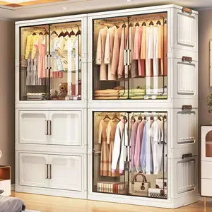 Bedroom Home Wardrobe Storage Cabinet Clothes Cabinet Baby Simple Wardrobe Sturdy and Durable Foldable