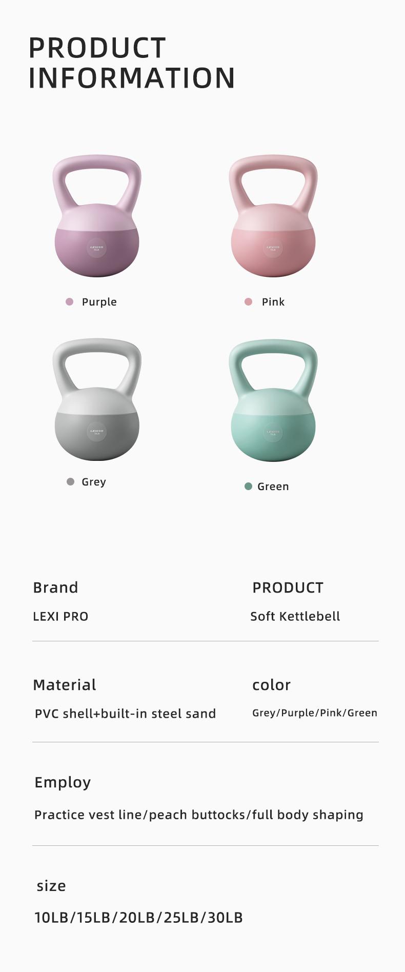 LEXI Soft Kettlebell with Handle for Strength Conditioning and Core Training Perfect for Home Gym Workouts Weightlifting Yoga Pilates Full Body Sculpting Durable Safe and Comfortable Fitness Equipment for Men and Women dealsforyoudays