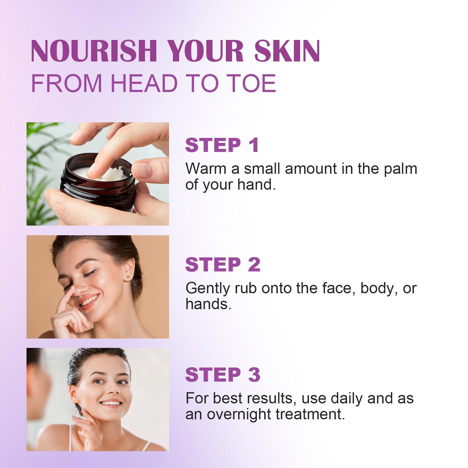 Tallow Cream 100% Natural Moisturizing Face and Body Cream That Soothes, Nourishes, Firms and Hydrates The Skin With Lavender and Vanilla Scents in Vintage Packaging.