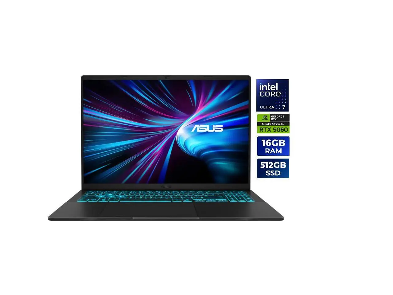 ASUS - Vivobook V16 RTX 16" Laptop Intel Core 7 240H GeForce RTX 5060 16GB DDR5 RAM 512 GB SSD Windows 11 Home (V3607VM-ES74)