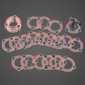 CZYY Numbered Markers Acrylic Creature & Monster Condition Rings Number from 1 to 30 Great DM Tool for Dungeons & Dragons, Pathfinder, D&D and RPG Miniatures