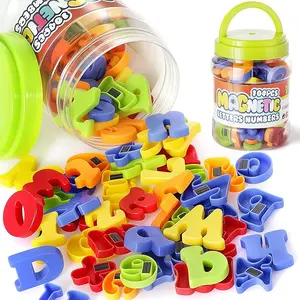 104 PCS Alphabet & Number Magnetic Letters for Toddlers, ABC 123 Fridge Magnets Educational Learning Set, Preschool Montessori Toys, Early Learning Gift for Kids from Parents & Teachers