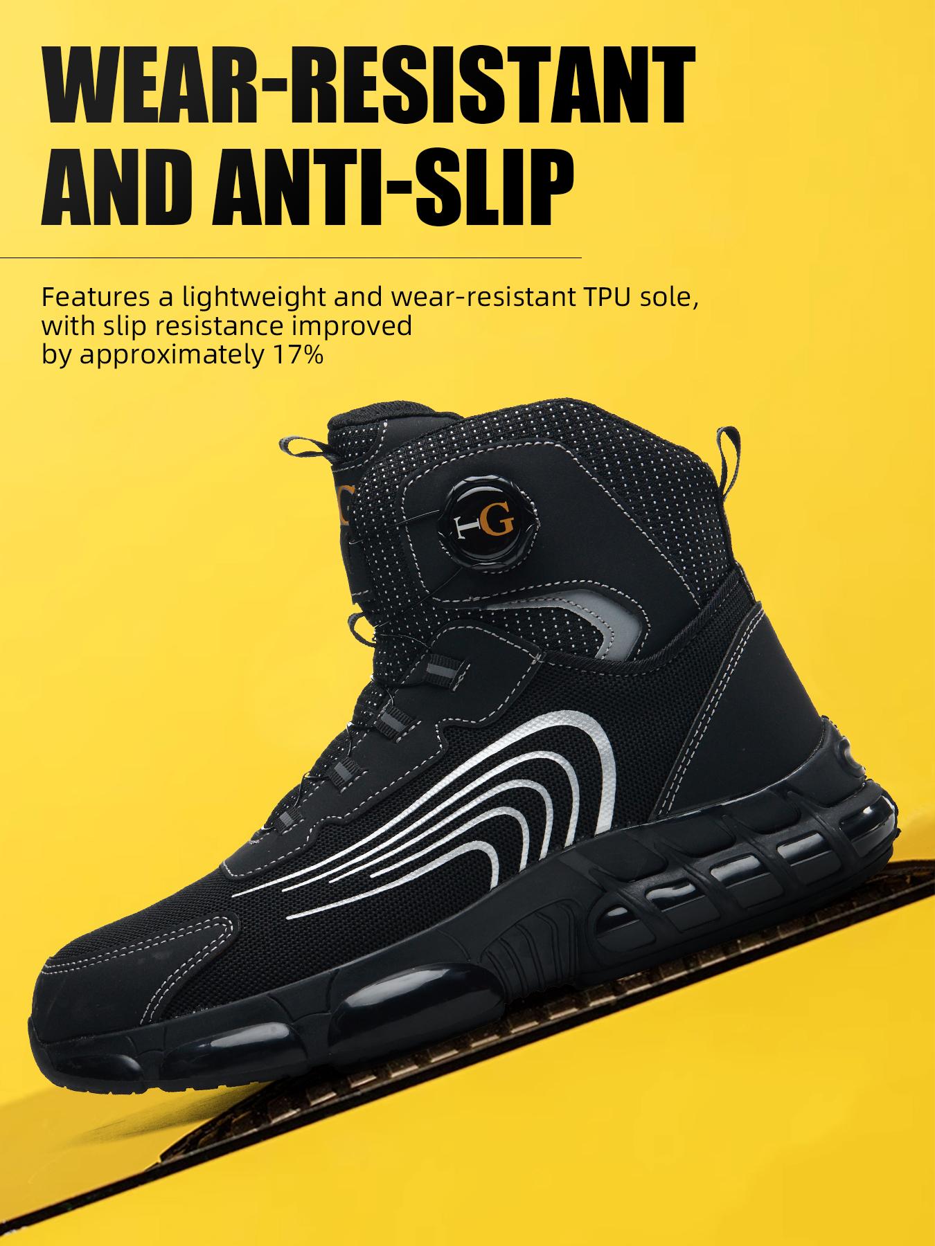 Men's Safety Shoes Mid-Top Protective Casual Shoes Anti-Smashing Composite Toe Anti-Puncture Midsole Thick Sole Comfortable Outdoor Casual Work Shoes Boot Footwear Men's Safety Shoes Mid-Top Protective Casual Shoes Anti-Smashing Composite Toe Anti-Puncture Midsole Thick Sole Comfortable Outdoor Casual Work Shoes Boot Footwear