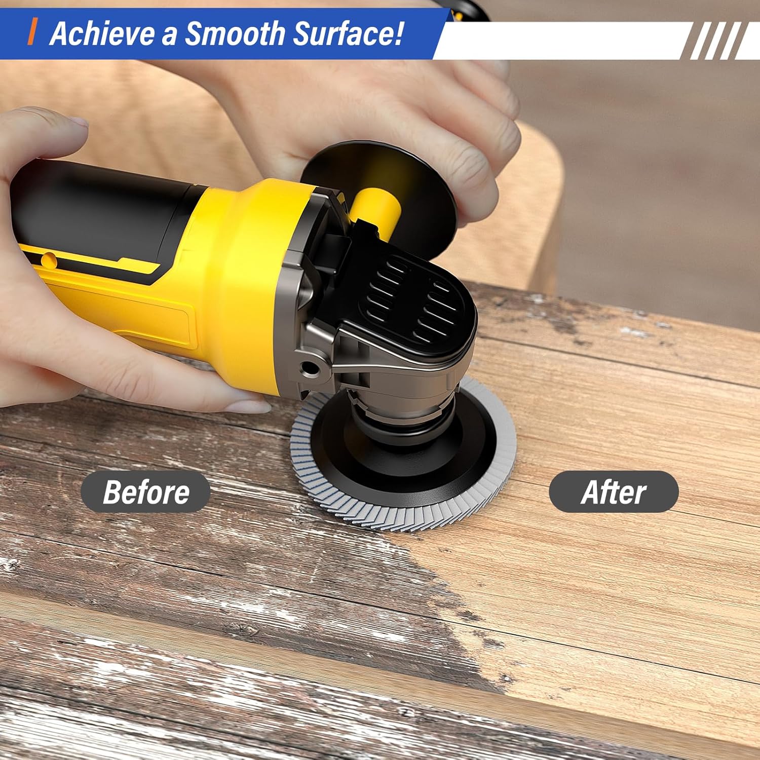 14 PCS Wood Carving Disc Set for 4" & 4.5" Angle Grinder, Tungsten Carbide Grinding Wheel with 5/8" & 7/8" Arbor, Woodworking Tool for Cutting, Shaping, Carving & Sanding