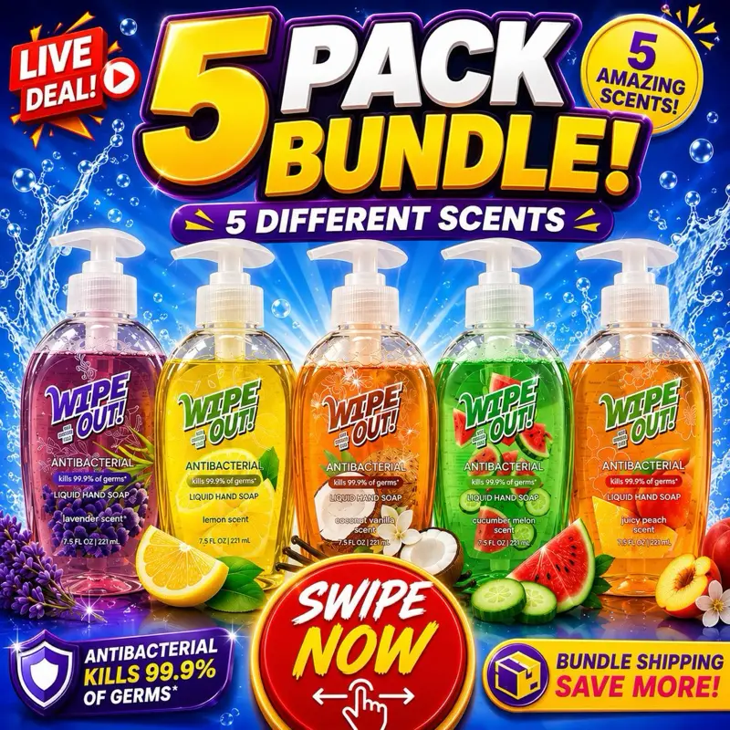 5-Pack Antibacterial Hand Soap Bundle – 5 Fresh Scents